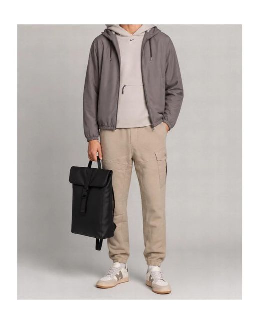 Herno Gray Zip-Up Hooded Casual Jacket for men