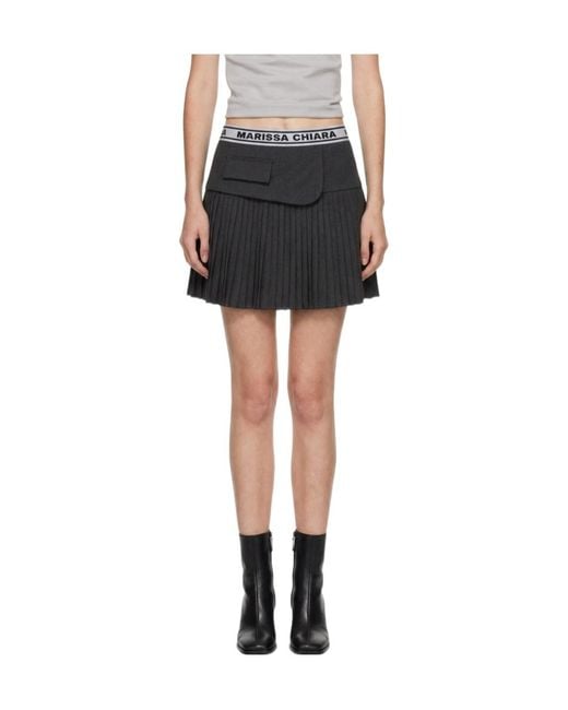 Marissa Chiara Black Pleated Skirt