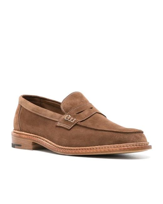 Tricker's Brown Sonny Penny Leather Loafers for men