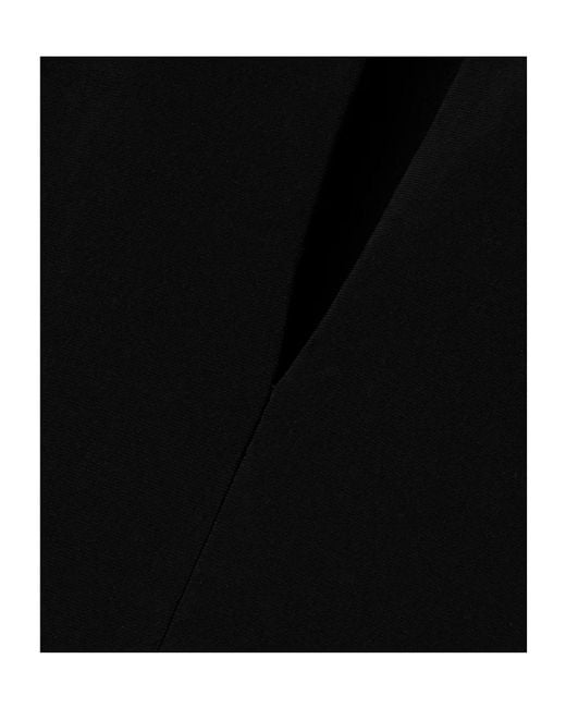 Brandon Maxwell Black Cutout Stretch-Jersey Top