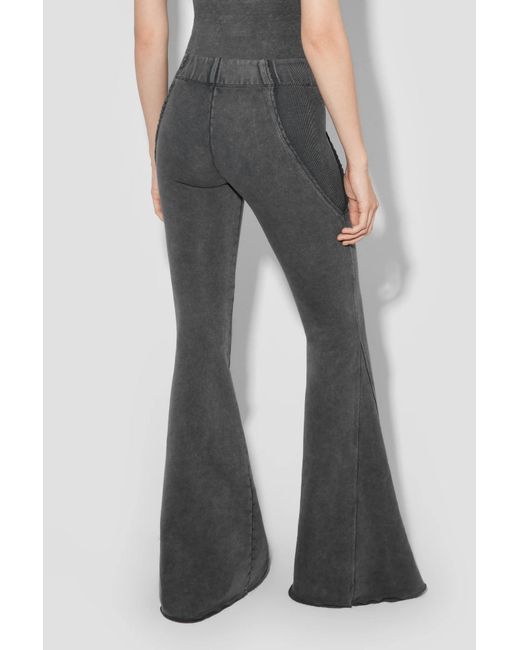 M I S B H V Black Flared Track Pants