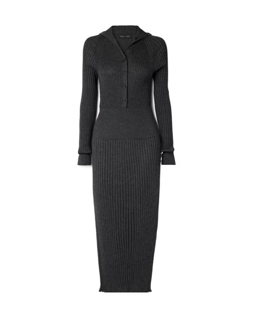 Proenza Schouler Black Maeve Ribbed Dress