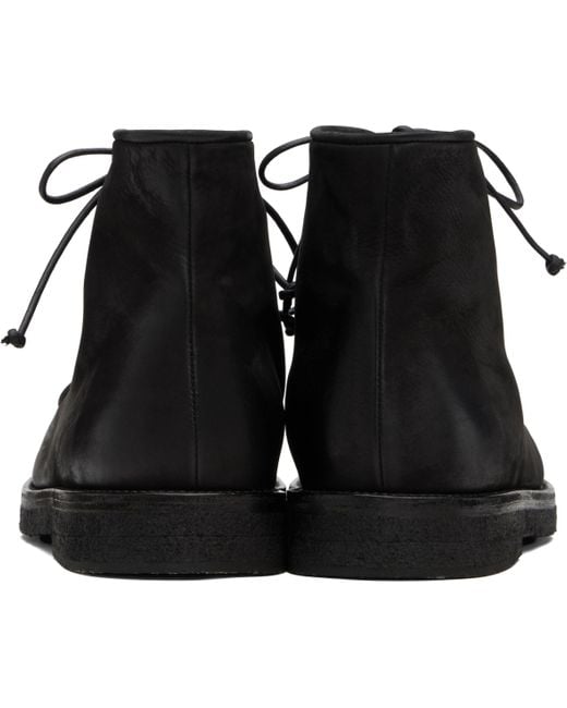 Marsèll Lace-Up Leather Desert Boots in Black for Men | Lyst UK