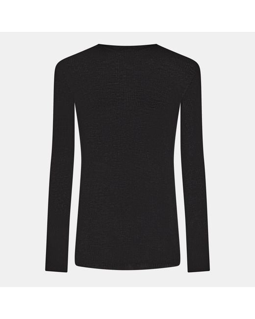 Rick Owens Black Long-Sleeve Top for men