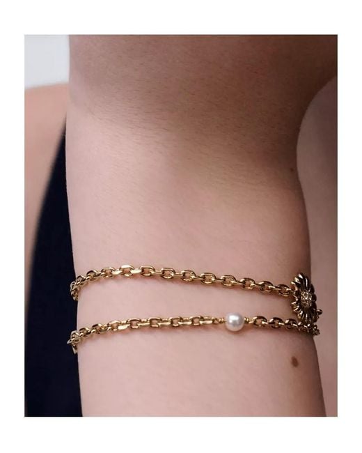 Dior Metallic Cd Multi Flowers Bracelet