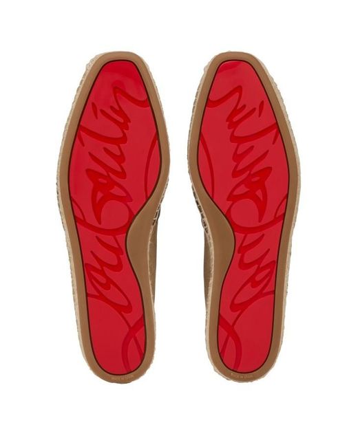 Christian Louboutin Brown Moonboat Embossed-Logo Loafers for men