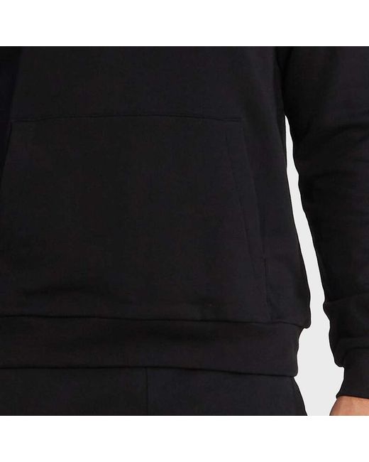EA7 Black Logo Logo Hooded Sweater for men