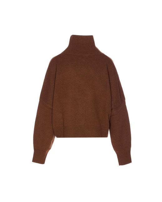Loulou de Saison Brown Luke High Neck Knitwear