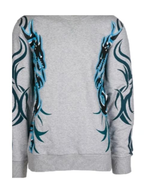 Lanvin Blue Printed Hoodie for men