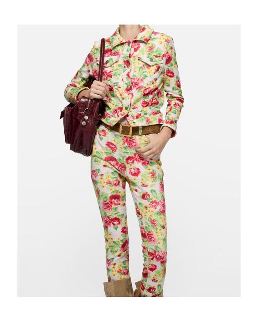 Acne White Floral Cotton Jacket