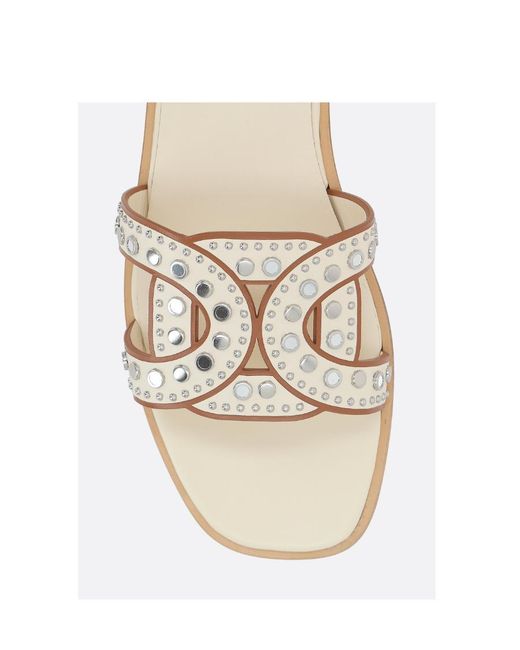 Tod's Multicolor Studded Slip-On Sandals