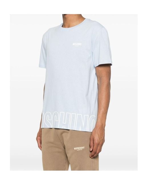 Moschino White Short-Sleeved T-Shirt for men