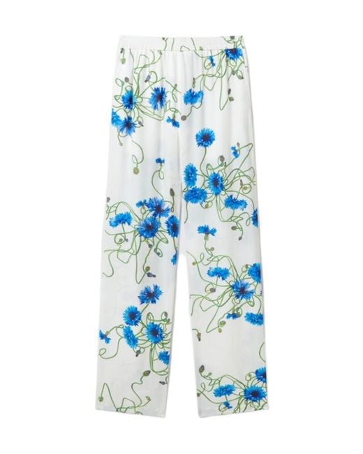 Stella McCartney Blue Cornflower Print Trousers
