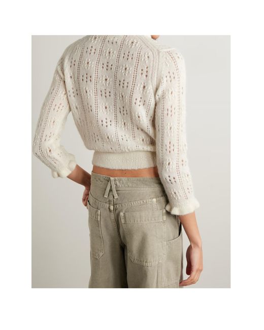 Doen White Long-Sleeved Cardigan