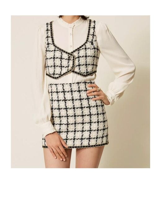 Twinset Metallic Mini Skirt