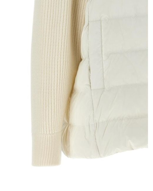 Brunello Cucinelli White Zip-Up Down Jacket