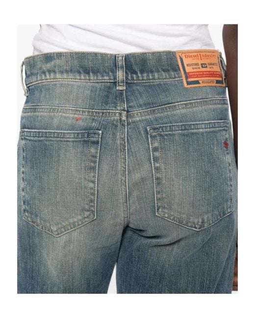 DIESEL Blue Wide-Leg Jeans