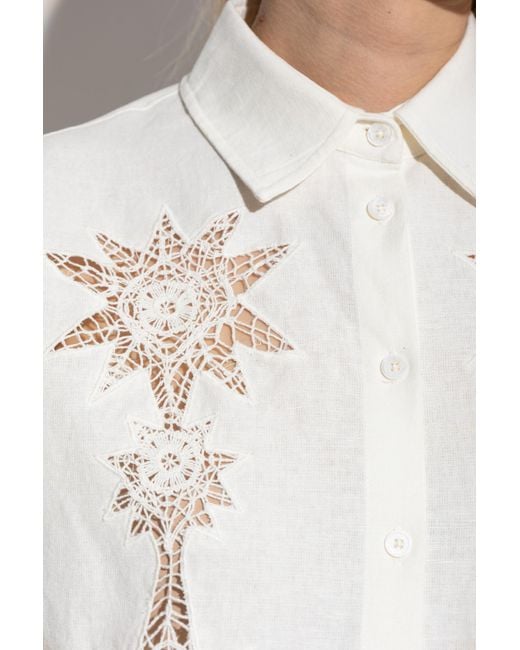Zadig & Voltaire White Morning Cutwork Detailed Shirt