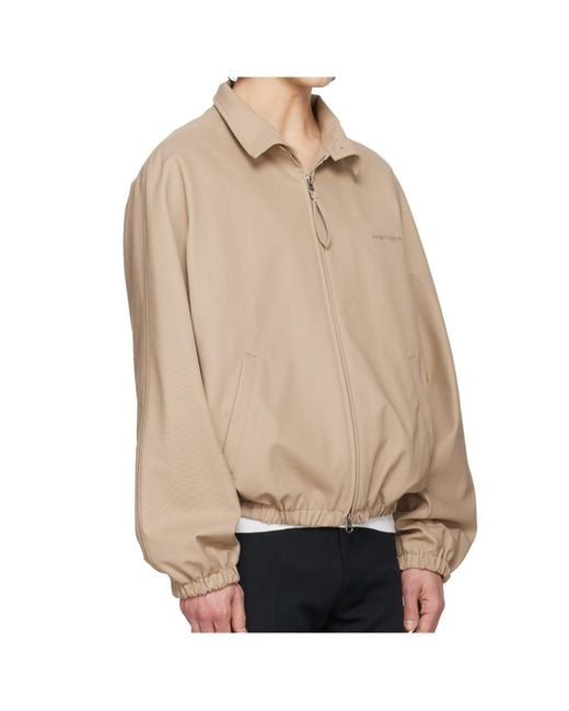 Courreges Natural Cotton Zipped Bomber Jacket for men