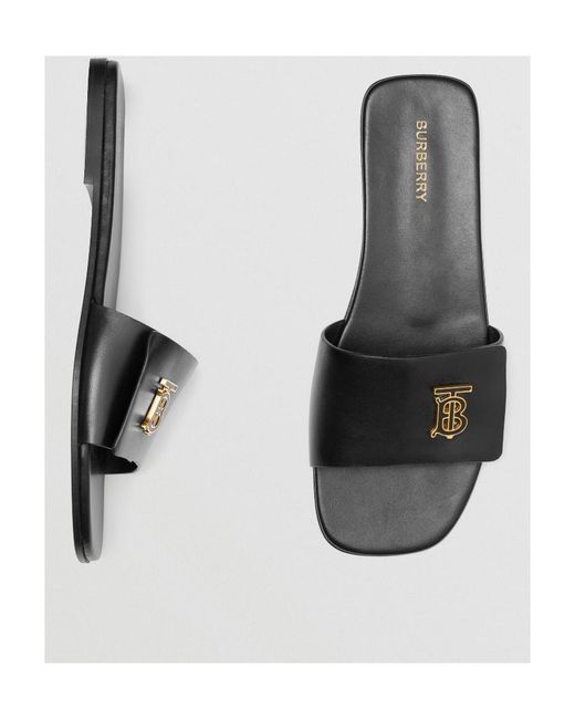 Burberry Multicolor Tb Logo Plaque Sandals