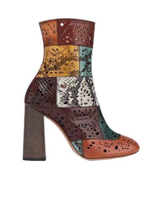 Chloé Brown Ankle Boots
