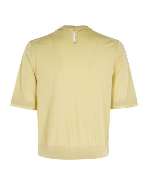 Semicouture Yellow Alma Round-Neck T-Shirt