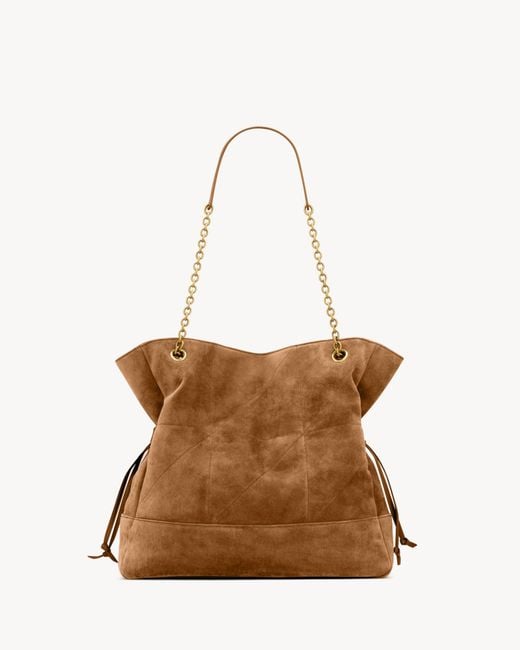Saint Laurent Brown Jamie Shopping Suede Tote Bag