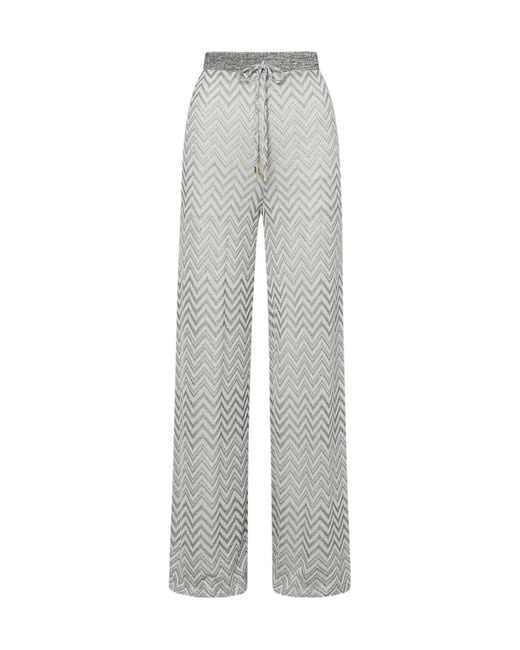 Liu Jo Gray Drawstring Trousers