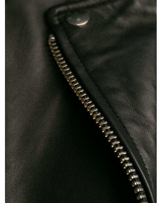 DIESEL Black Zip-Detail Biker Jacket