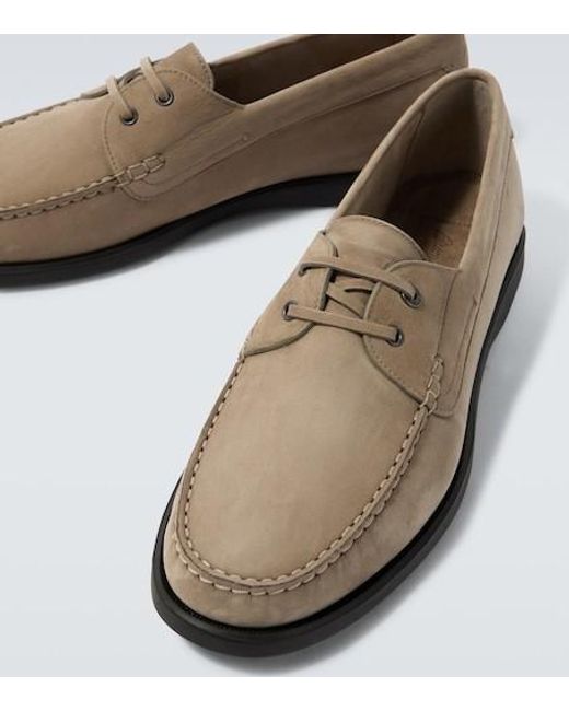 Brioni Brown Leather Derby Shoes for men