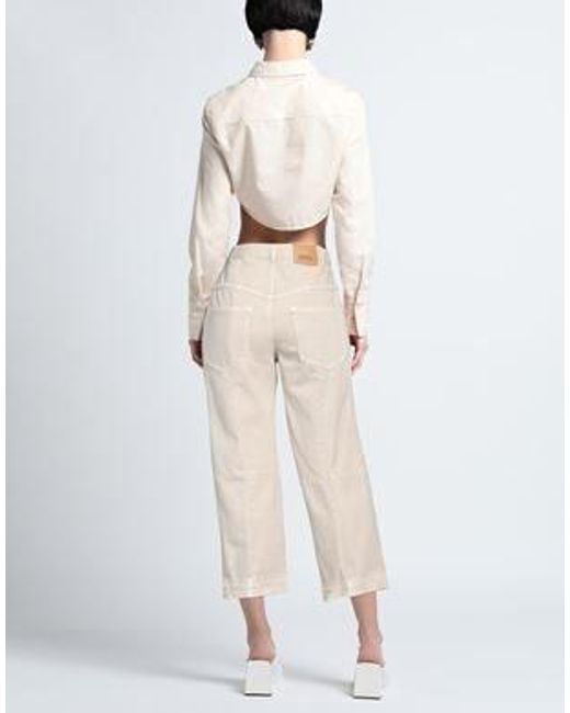 Isabel Marant Natural Solid Minimal Straight Leg Jeans
