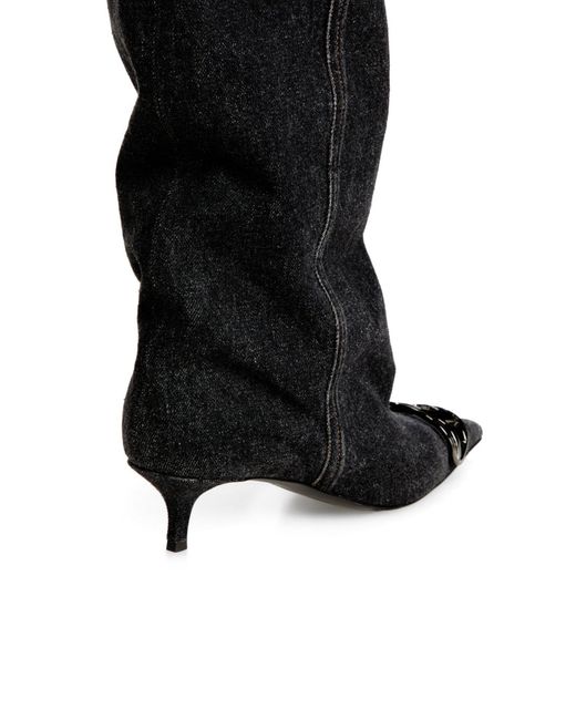 DIESEL Black D-Venus-Slouchy Knee-High Boot