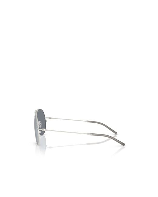 Moncler White Eyewear Aviator Frame Sunglasses for men