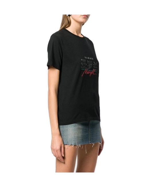 Saint Laurent Black Call Me After Midnight T-Shirt