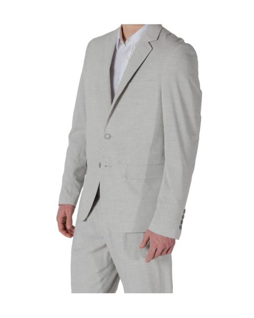 Antony Morato Gray Long-Sleeved Button-Up Jacket for men