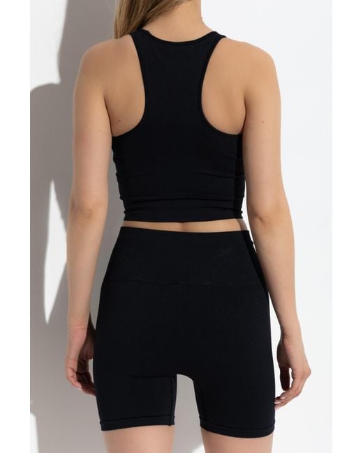 PANGAIA Black Racer-Back Compression Tank Top