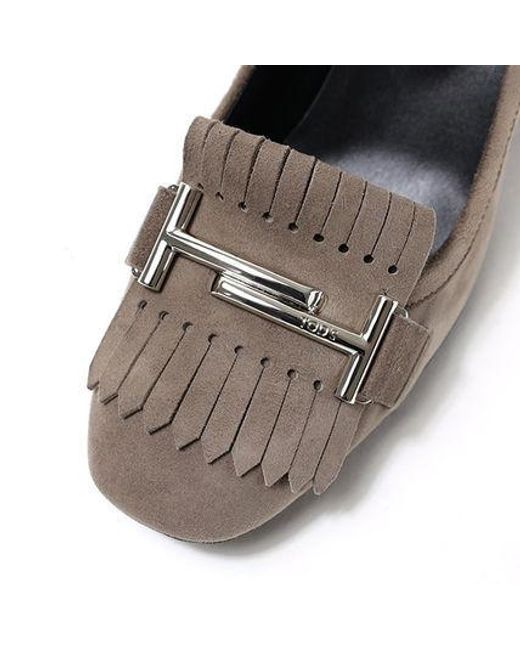 Tod's Gray Round Head High Heels