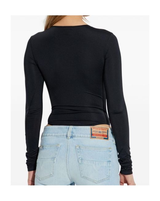 DIESEL Blue Oval D Cut Out Logo Bodysuit