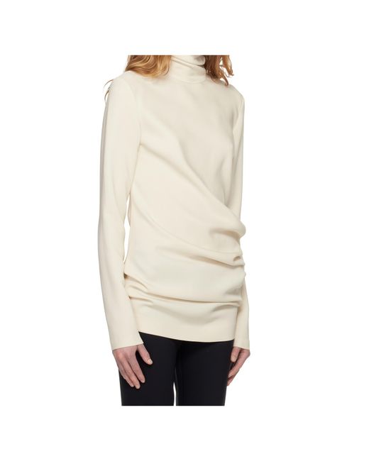 Totême Natural High-Neck Twist Blouse