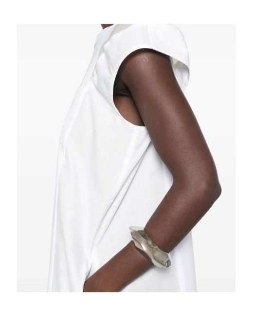 Sacai White Layer-Detail Mini Dress