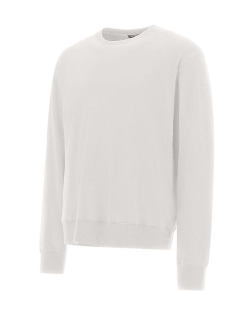 Herno White Logo Detailed Crewneck Sweatshirt for men