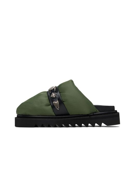 Toga Virilis Green Round Toe Slippers for men