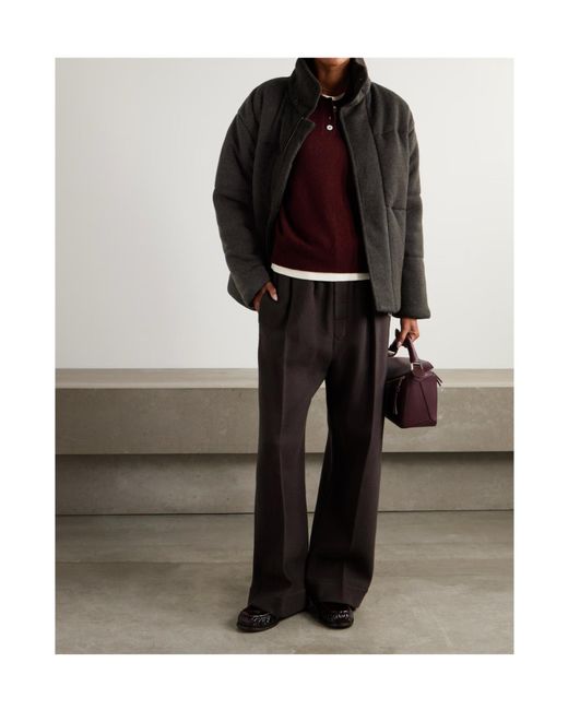 LeKasha Black Long-Sleeved Cotton-Padded Jacket