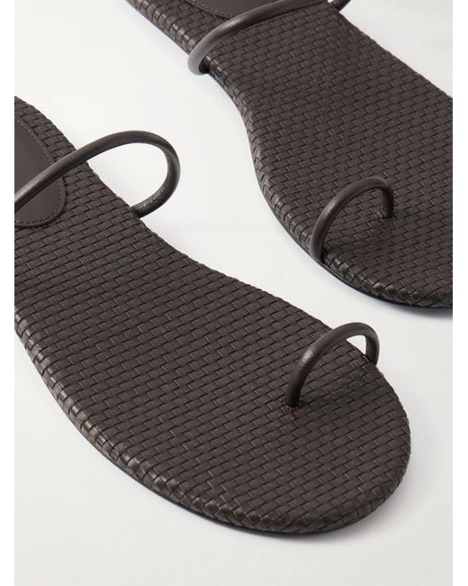 St. Agni White Woven Slippers