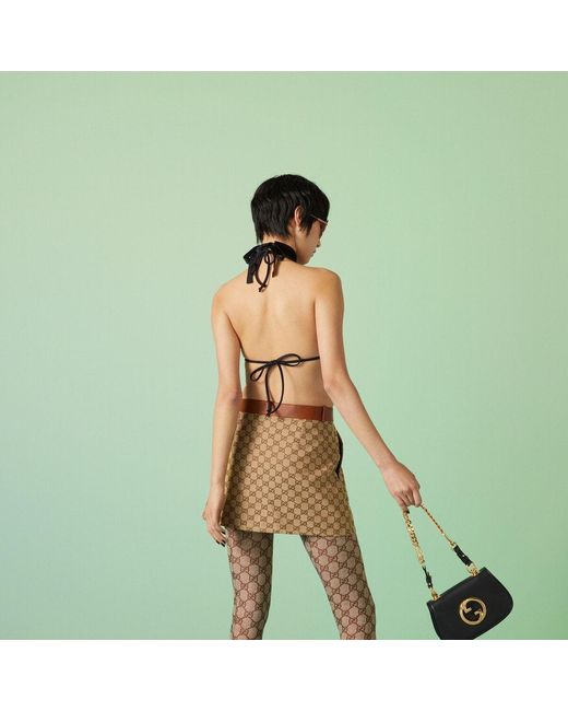Gucci Black Two-Piece Stretched Bikini Set