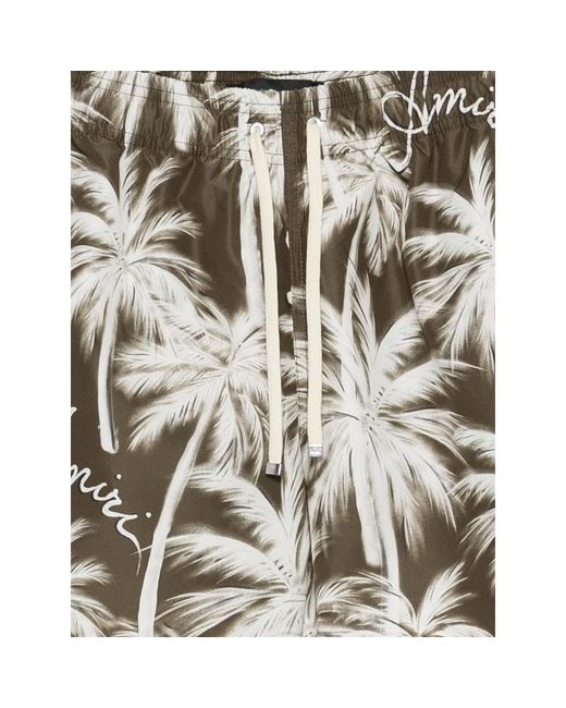 Amiri Natural Patterned Swim Trunks for men