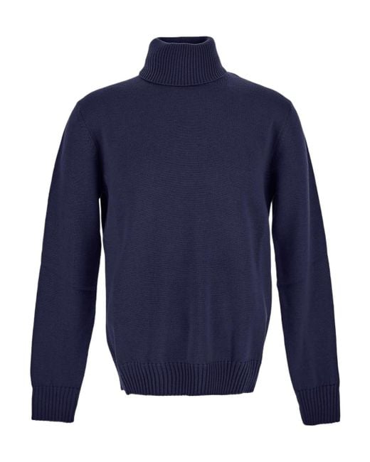 Ballantyne Blue Roll-Neck Knitted Jumper for men