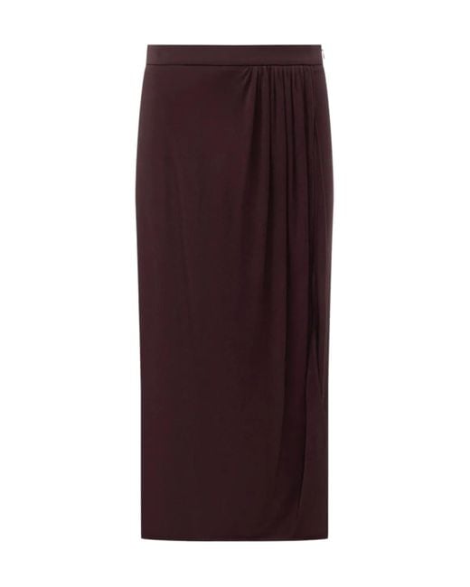 Tom Ford Purple Pleated Midi Skirt