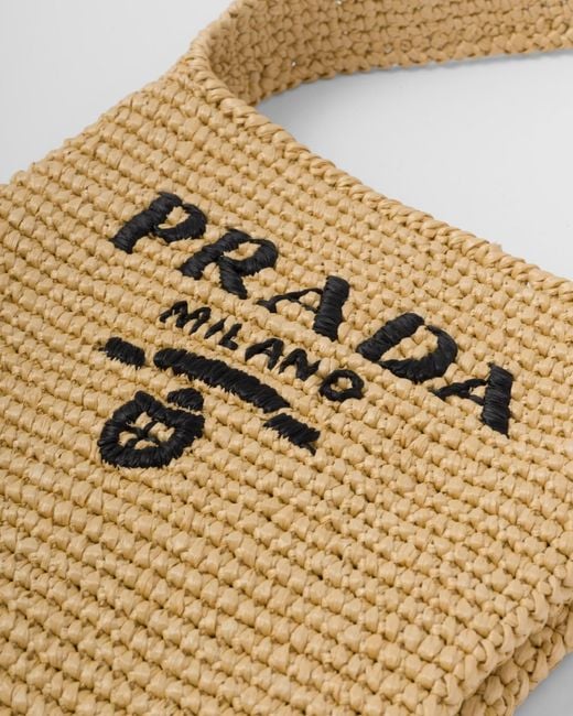Prada Natural Raffia Tote Bag