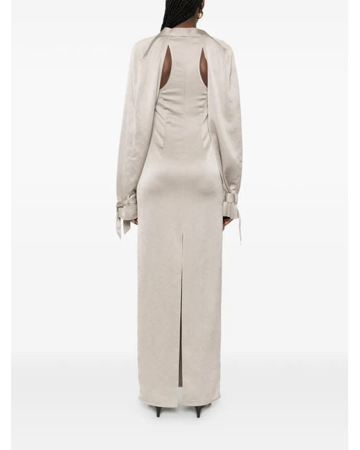 Nanushka White Detachable Bolero Maxi Dress